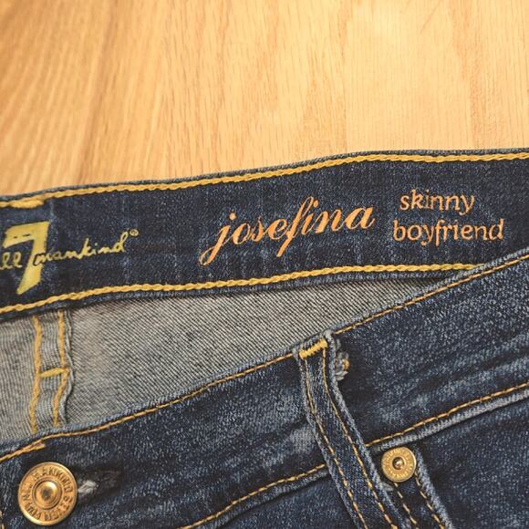 7 for all mankind women's Josefina women's skinny boyfriend jeans - Picture 5 of 9